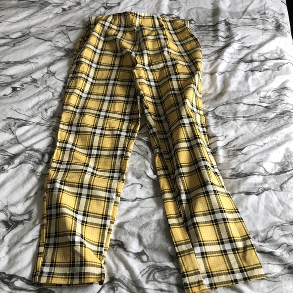 Pants \u0026 Jumpsuits | Yellow Plaid Retro 